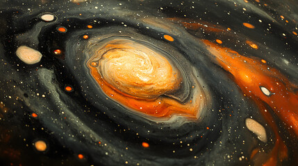 Wall Mural - Celestial Swirl: An artistic rendition of a galaxy, rendered with swirling patterns and vibrant colors, evoking the mystery and wonder of the cosmos.