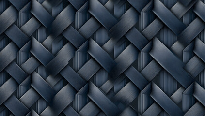 Poster - Abstract black geometric background with a triangular pattern, a seamless texture for design
