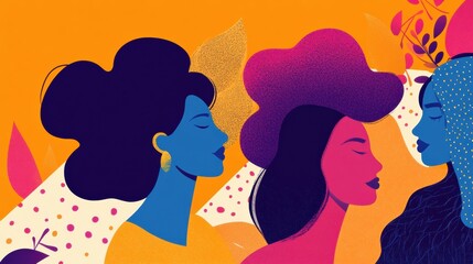 Poster - International womens day concert poster featuring vibrant illustrations of women celebrating empowerment. Generative AI