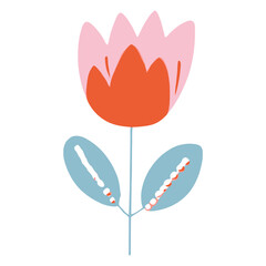 Wall Mural - colorful flower art illustration minimalist vector