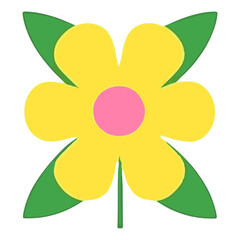 Wall Mural - individual lotu of colorful flower art illustration minimalist vector