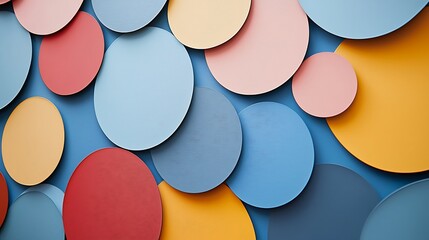 Poster - Colorful circle pattern background with vibrant colors