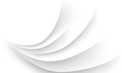 Poster - Abstract white curve grey shadow geometric background texture vector