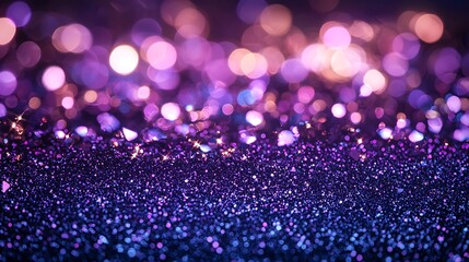 Aufkleber - Glitter, Purple, Background, Sparkling, Abstract, Shiny, Bokeh Effect, Festive, Celebration, Glamour