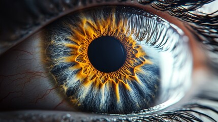 Aufkleber - A mesmerizing eye captures the viewer's attention with its radiant patterns and vivid colors