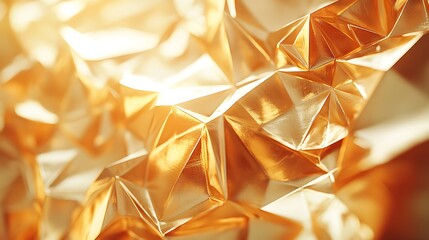 Poster - Gold foil abstract texture, sunlit, crumpled, background