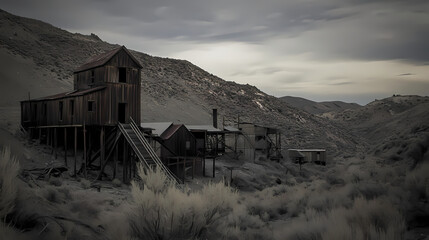 Poster - explore haunting shadows abandoned mining