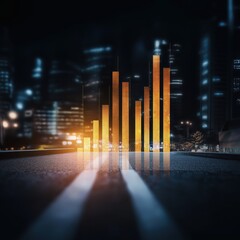 Poster - Economic Recovery Strategies with Graphs in a Night City Background