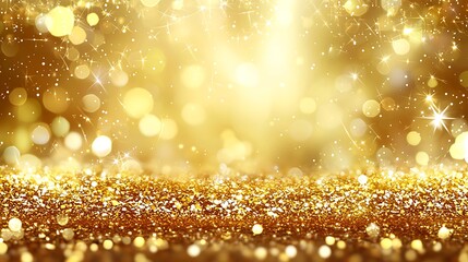 Aufkleber - Golden Sparkling Festive Background