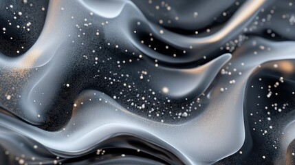 Poster - This abstract texture features flowing patterns resembling microorganisms set against a dark background