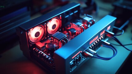 Poster - Illuminated PC Build: A Showcase of RGB Cooling and High-End Components