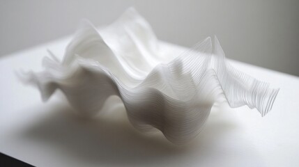 Poster - Sculptural Abstract Form in White