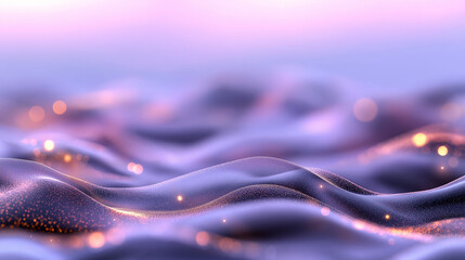 Wall Mural - A purple wave with glittery particles on it