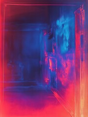 Poster - Overview of thermal imaging analysis revealing gas leak through distinct heat signatures in indoor environment. Generative AI
