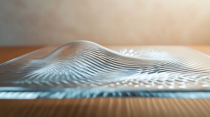 Poster - Sculptural Glass Plate:  A Study in Light and Texture