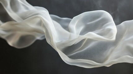 Poster - Elegant Draped Fabric: A Study in Light and Texture