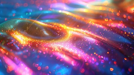 Poster - Vibrant abstract background with colorful lights and glittering patterns