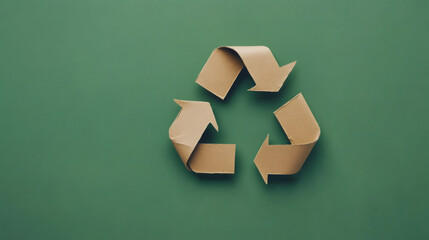 Poster - Cardboard recycling symbol promoting environmental conservation and sustainable practices