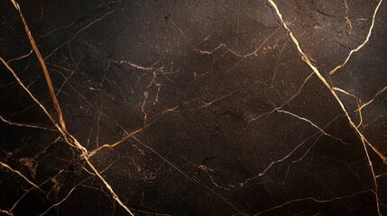 Poster - Elegant Black Marble Background with Golden Veins for Sophisticated Interiors and Design Projects Featuring Luxurious Textures and Modern Aesthetics