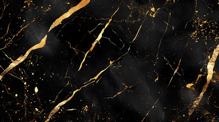 Aufkleber - Exquisite marble or granite texture with a dark dramatic background and shimmering golden accents  This material design is perfect for luxury interiors exclusive wallpapers upscale fashion