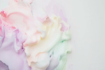 Canvas Print - Soft pastel colors blending together in a beautiful abstract swirl, perfect for soothing backgrounds or creative projects featuring pastel aesthetics