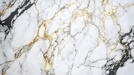 Leinwandbilder - Exquisite marble texture with intricate golden veins and patterns  This material can be used as a stunning background for luxurious sophisticated and contemporary design projects