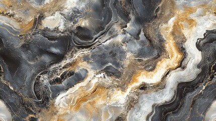 Poster - geological patterns and textures of intricate mineral crystal formations on natural stone surfaces