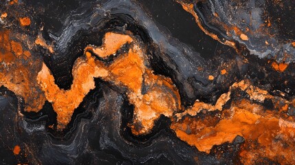 Aufkleber - Intense fiery magma texture with vibrant dynamic and scorching abstract background resembling a volcanic eruption  Powerful