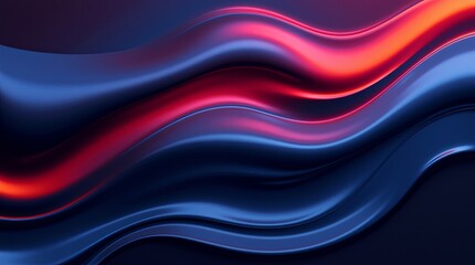 Poster - A blue and red wave pattern
