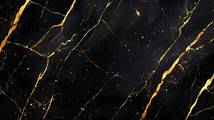Leinwandbilder - Luxurious Cracked Marble Textured Background with Golden Veins and Dramatic Weathered Accents  Elegant Opulent and Majestic Geological Pattern for Graphic Design Interior Decor and Branding Purposes