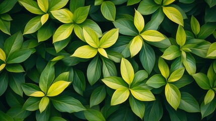 Poster - Captivating bright green leaves showcase texture and vitality in a lush garden setting. Sunlight filters through, illuminating the intricate patterns and shades
