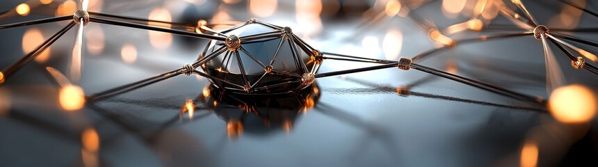 Poster - The idea of a global network is represented by a 3D rendering of digital continents, with metropolitan areas and countries joined by glowing, intricate pathways, conveying the notion of information