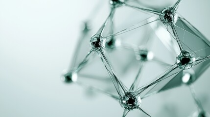 Poster - A futuristic network of abstract technology forms a fantasy plexus in the background, created through 3D rendering