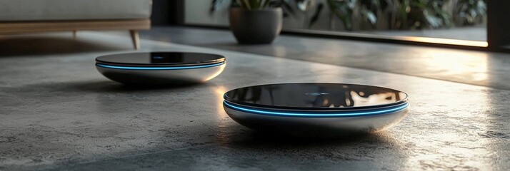 Poster - A holographic heads-up display circle is depicted in 3D with a blue glow and spotlight against a transparent backdrop