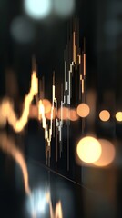 Poster - A market chart business data graph diagram illustration, along with stock statistics data hologram, is created by generative ai