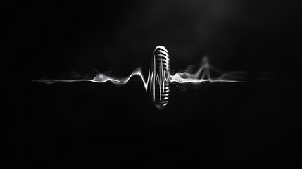 Poster - PNG alpha digital waveform equalizer heads-up display 3D illustration