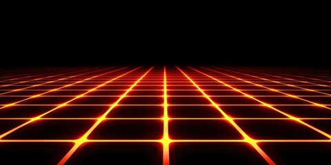 Wall Mural - Black background with orange squares