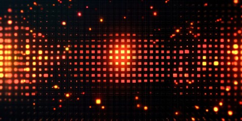 Wall Mural - Red and black background with many small squares