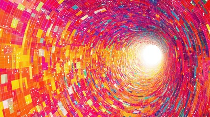 Poster - Vibrant and colorful abstract background composition with swirling patterns and vivid hues