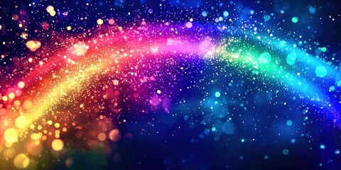 Wall Mural - Rainbow with a lot of sparkles