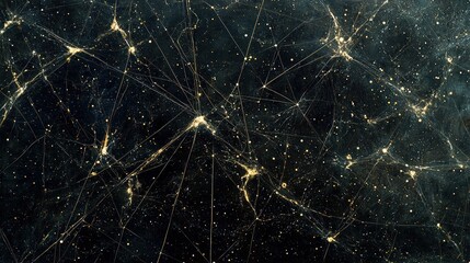 Poster - Fascinating close-up of a bunch of neurons depicting complex interconnections in the human brain