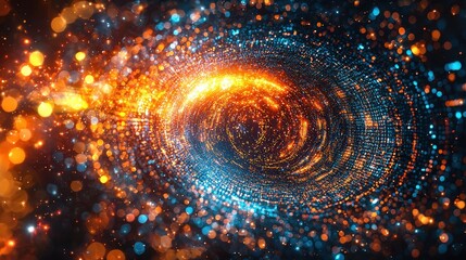 Poster - Intricate spiral design set against a dark background creating a sense of depth and mystery