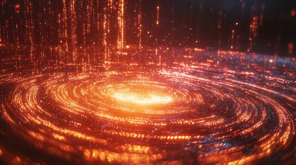 Poster - Spiraling light converging into a bright center creating a hypnotic and dreamlike visual effect