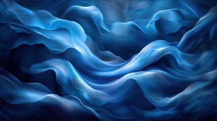 Poster - Majestic blue wave rolling forward on the surface of the ocean under bright sunlight and clear sky