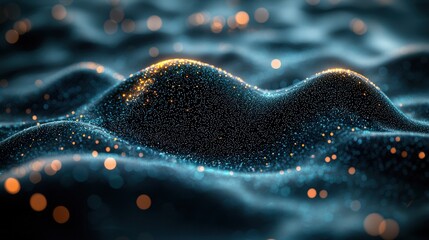 Poster - Captivating wave of water surrounded by numerous bubbles creating a refreshing natural scene
