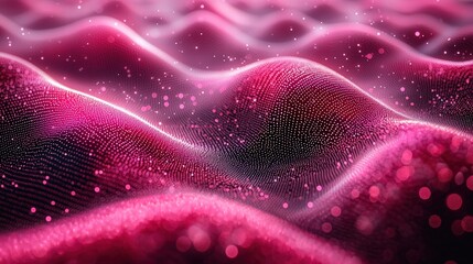 Poster - Dreamy pink wave with blur effect evoking a sense of softness and tranquility in motion