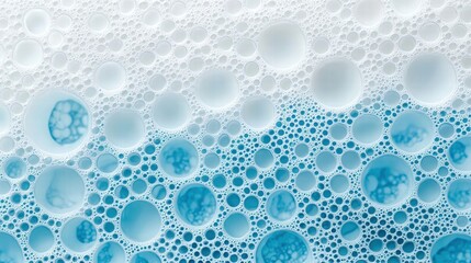 Poster - Close-up of water bubbles floating in a clear liquid creating beautiful reflections and light effects