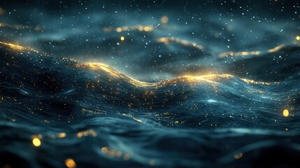 Poster - Majestic wave in the ocean capturing natural beauty and power with glimmering water surface