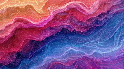Poster - Vibrant and colorful abstract background featuring dynamic shapes and fluid patterns in vivid hues