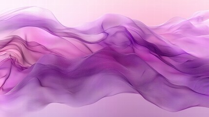 Poster - A stunning purple wave flowing gracefully against a soft pink background creating a dreamy effect
